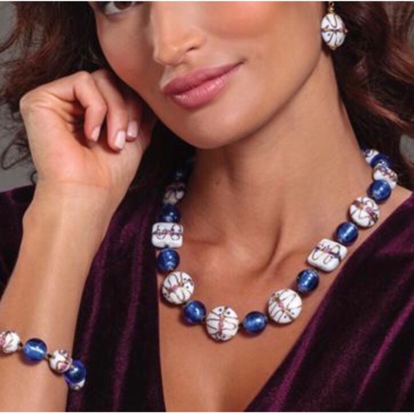 RARE FIND!πHost Pick!π Stauer genuine Italian Murano glass necklace - Picture 7 of 16